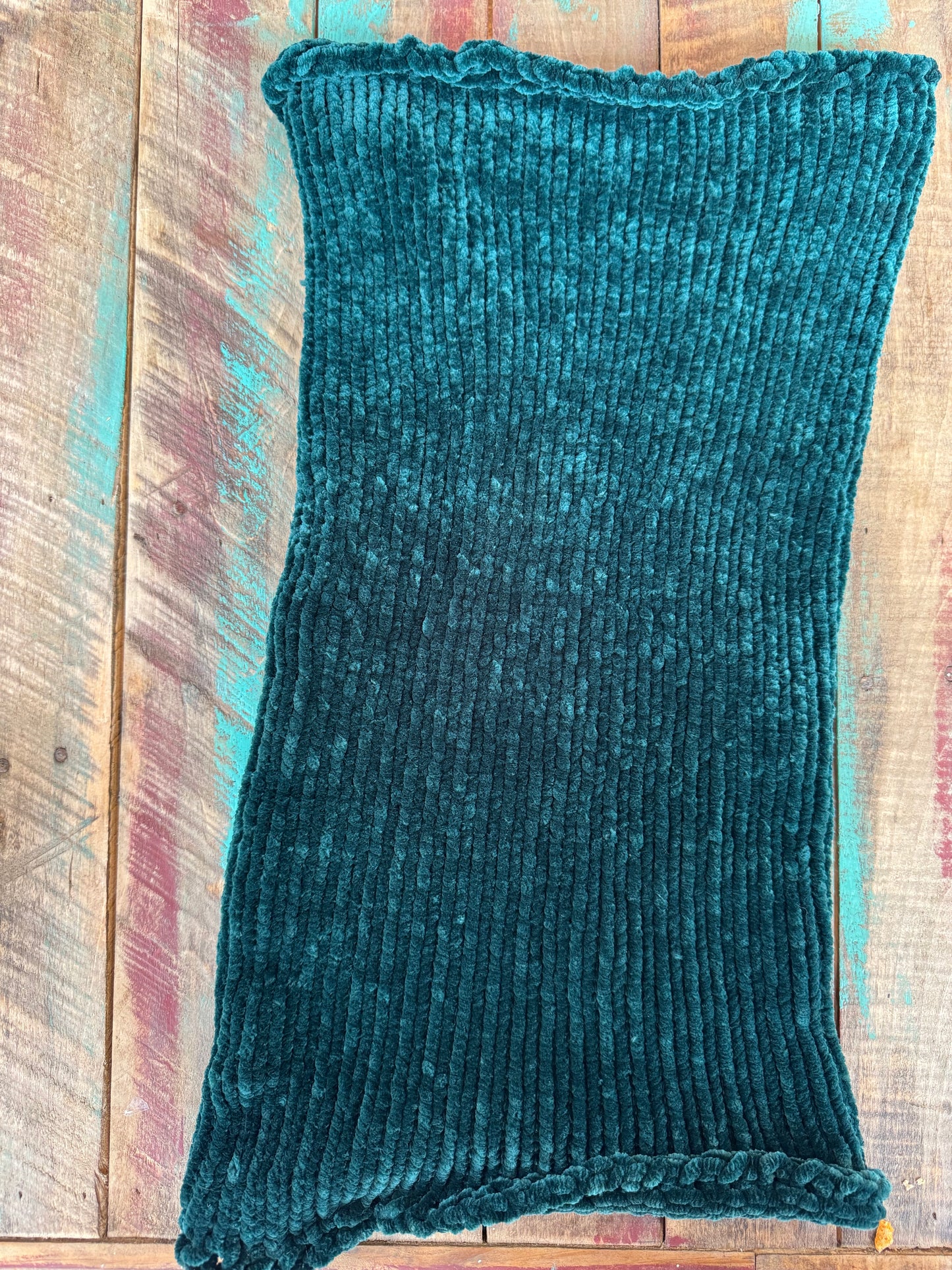Knit Snood Scarf-Forest Green