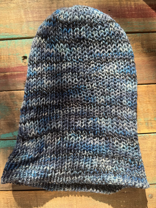 Lightweight Knit Beanie-Black Blue