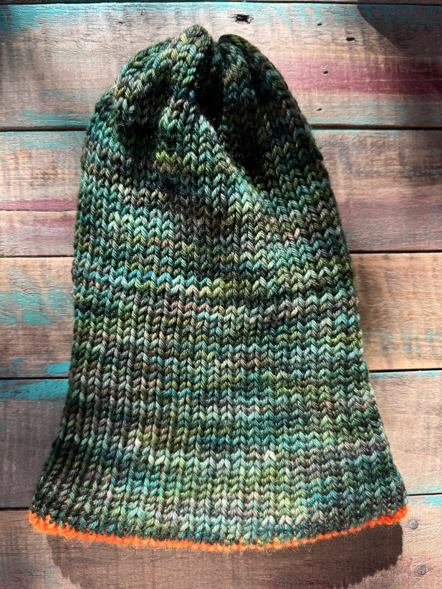 Double Knit Beanie-Woodland Blaze
