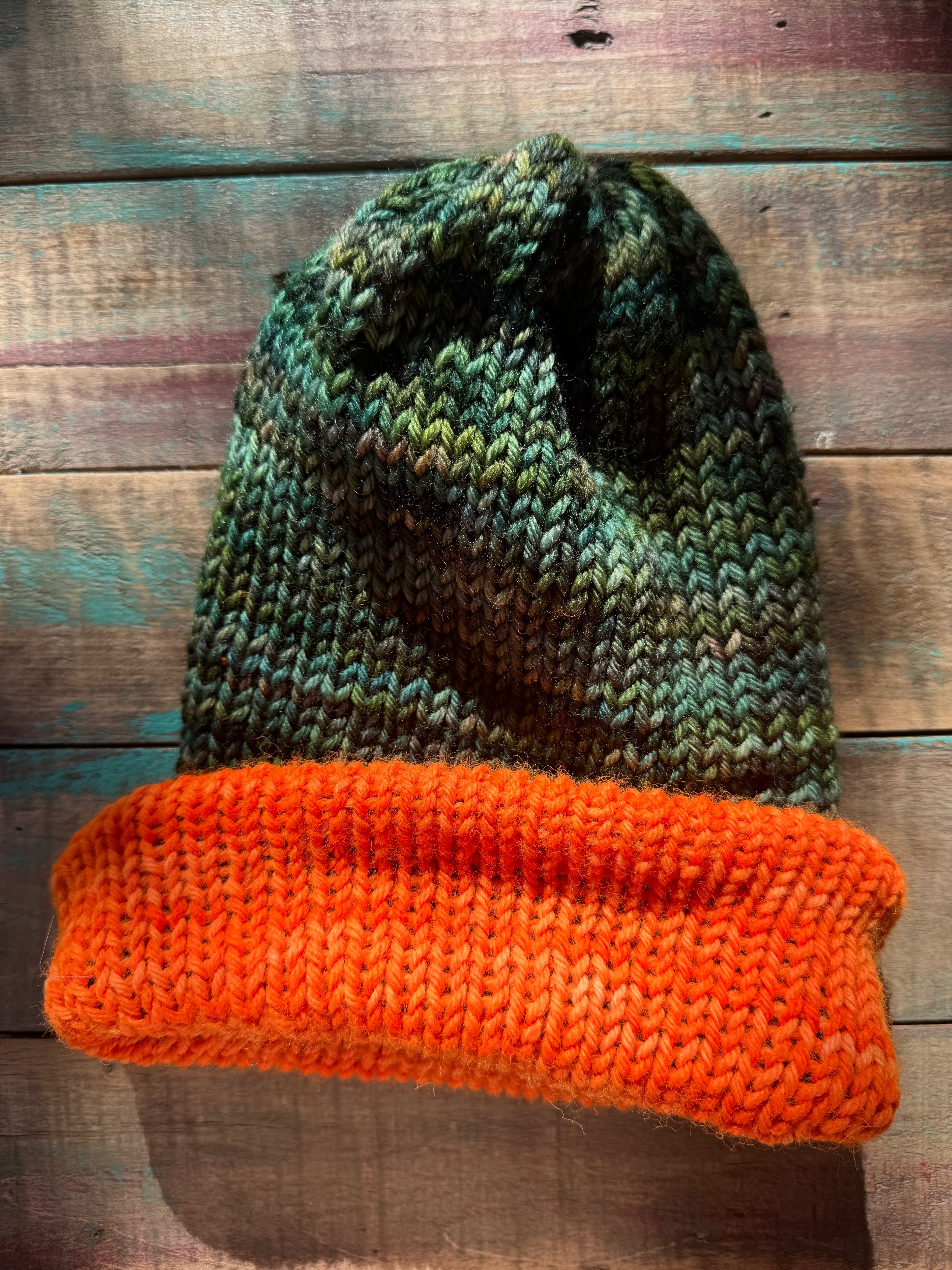 Double Knit Beanie-Woodland Blaze