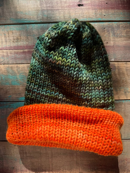 Double Knit Beanie-Woodland Blaze
