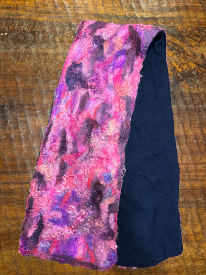Felted Alpaca Wool Mohair Cashmered Lined Scarf