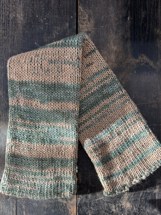 Double Knit Short Scarf-Forest
