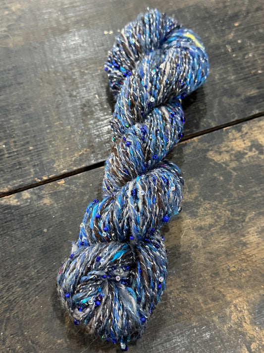 Hand Spun Glass Beads-Blue Glass