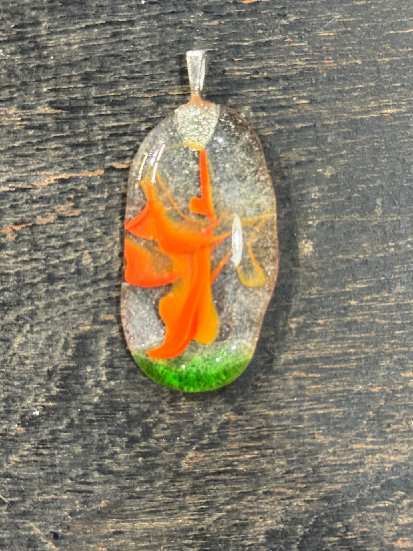 Recycled Fused Glass Pendant