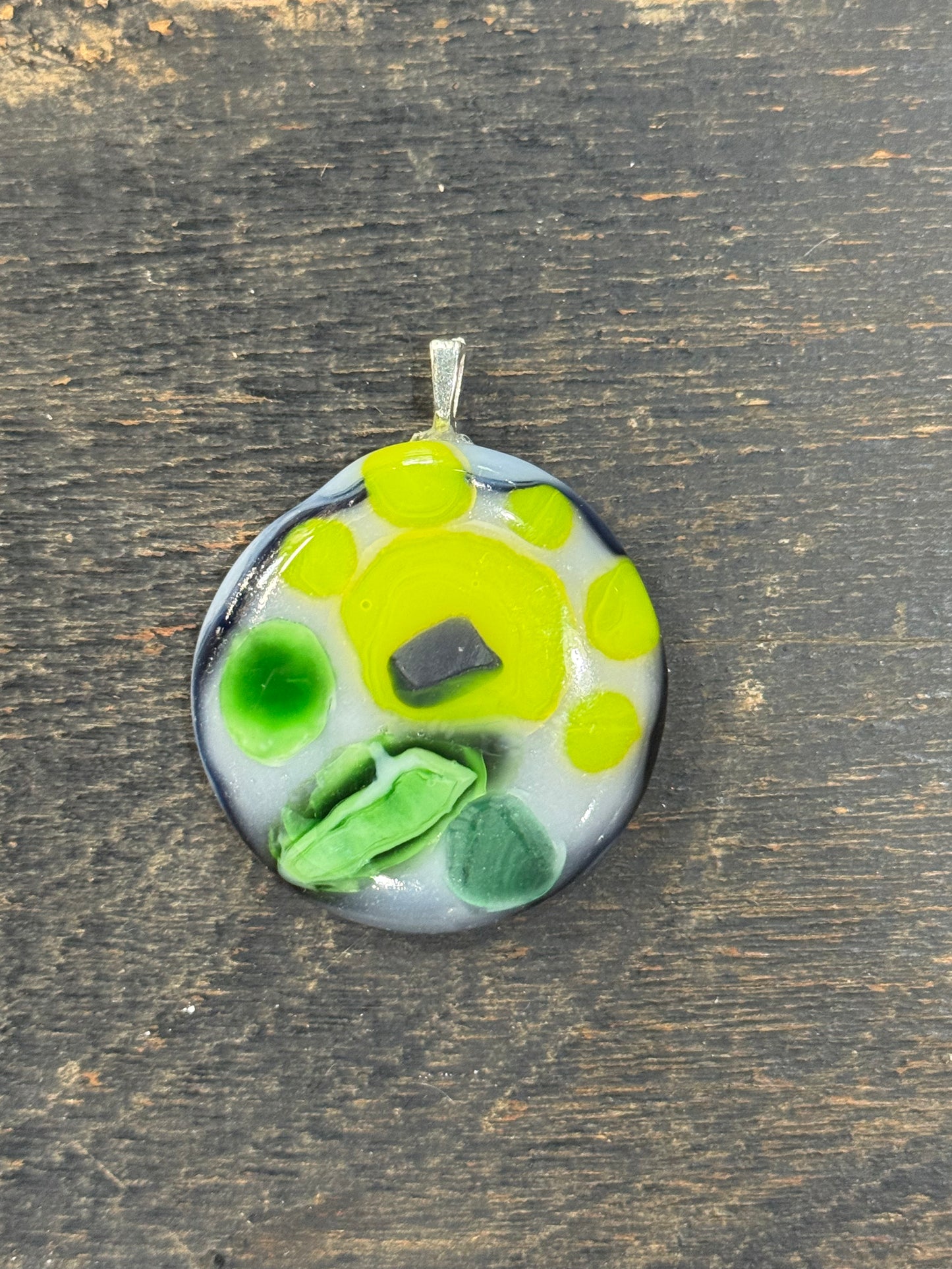 Recycled Fused Glass Pendant