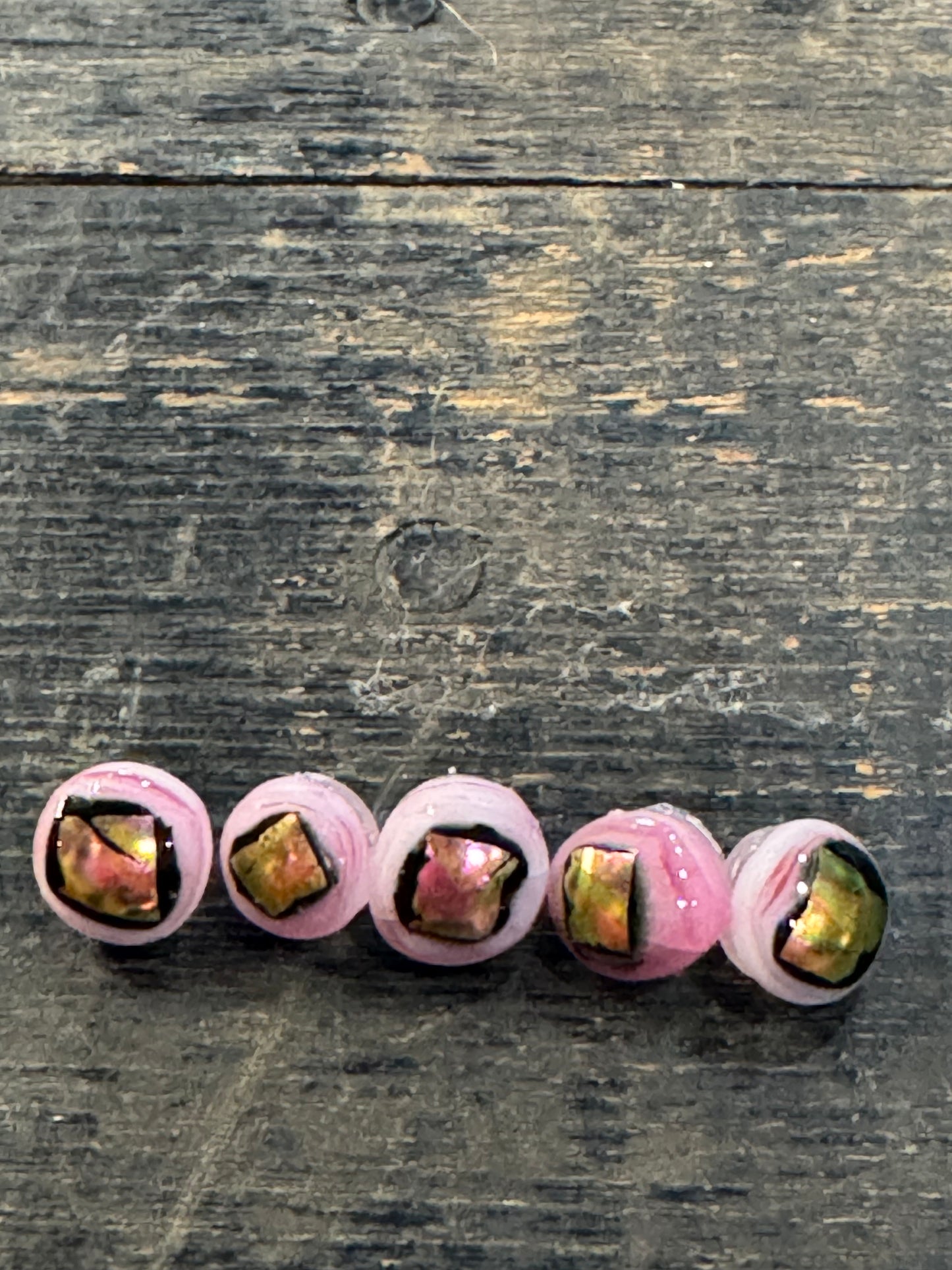 Recycled Fused Glass-Small Button