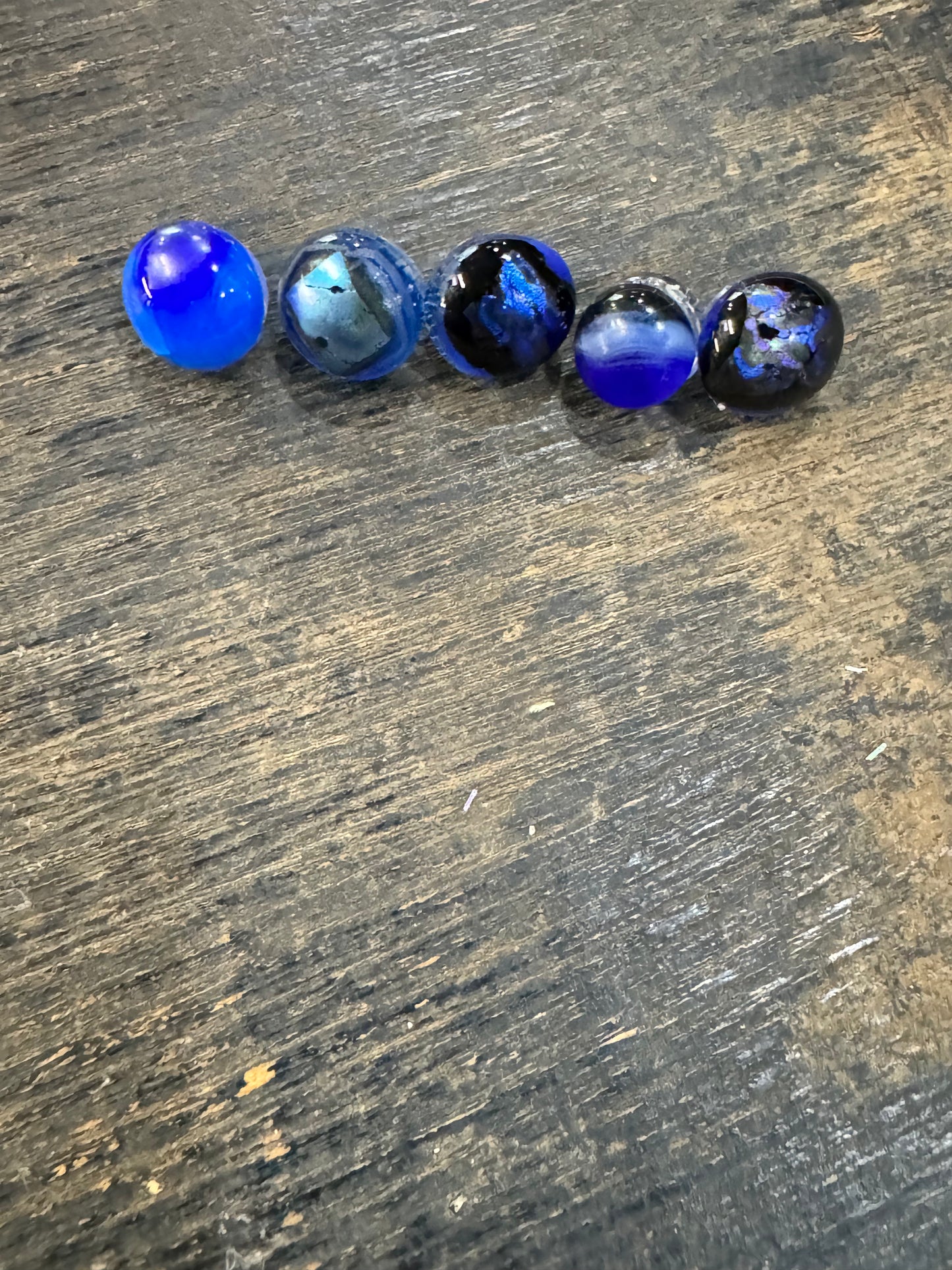 Recycled Fused Glass-Small Button