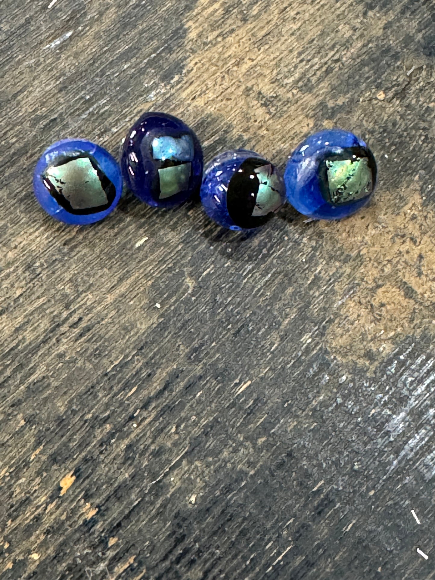 Recycled Fused Glass-Small Button