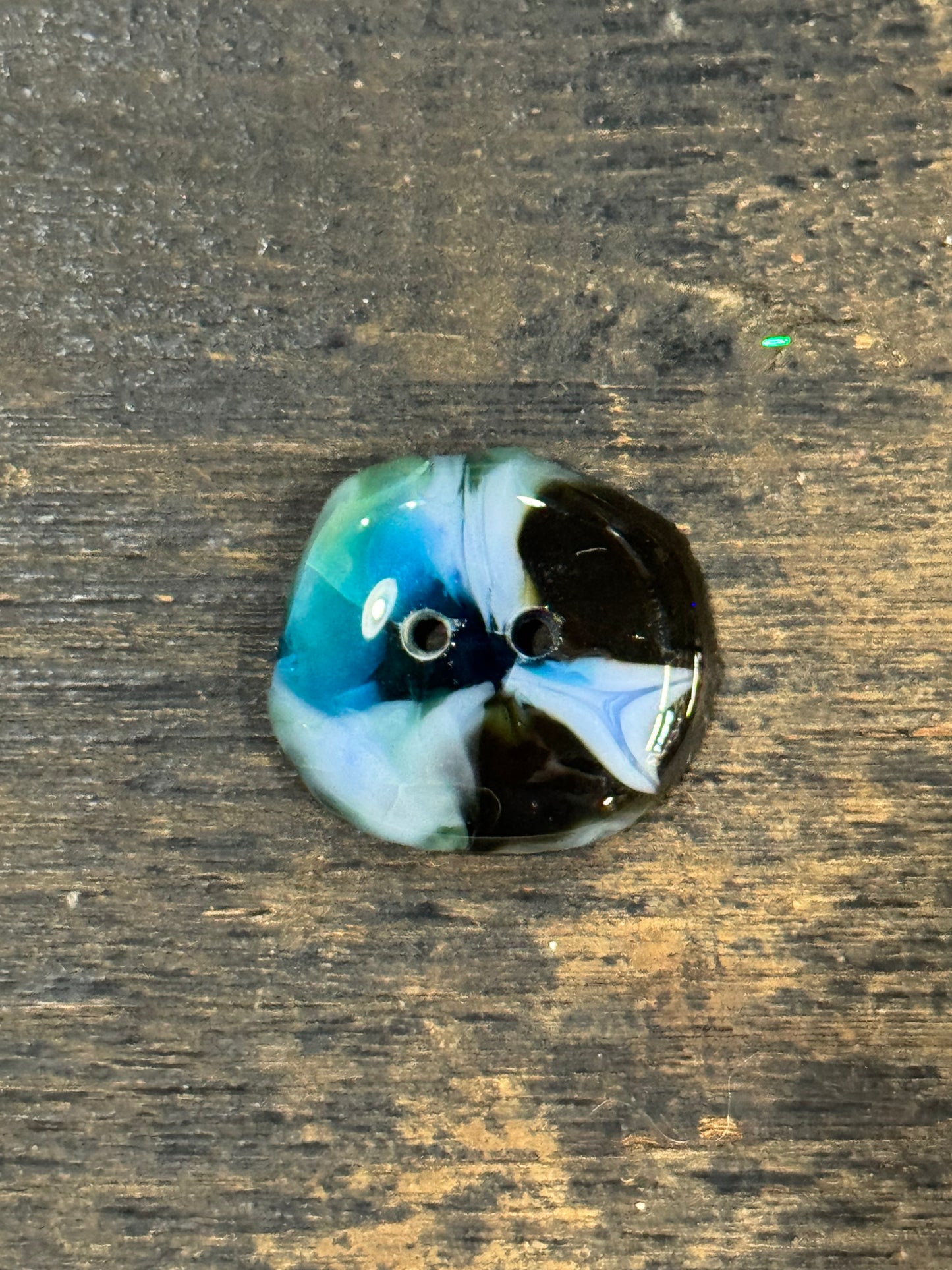 Recycled Fused Glass-XL Button