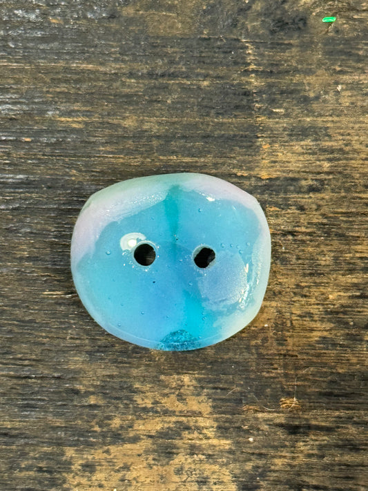 Recycled Fused Glass-XL Button