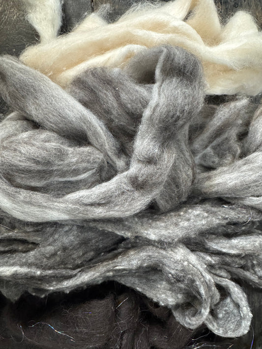 Alpaca Roving-Assorted Monochrome
