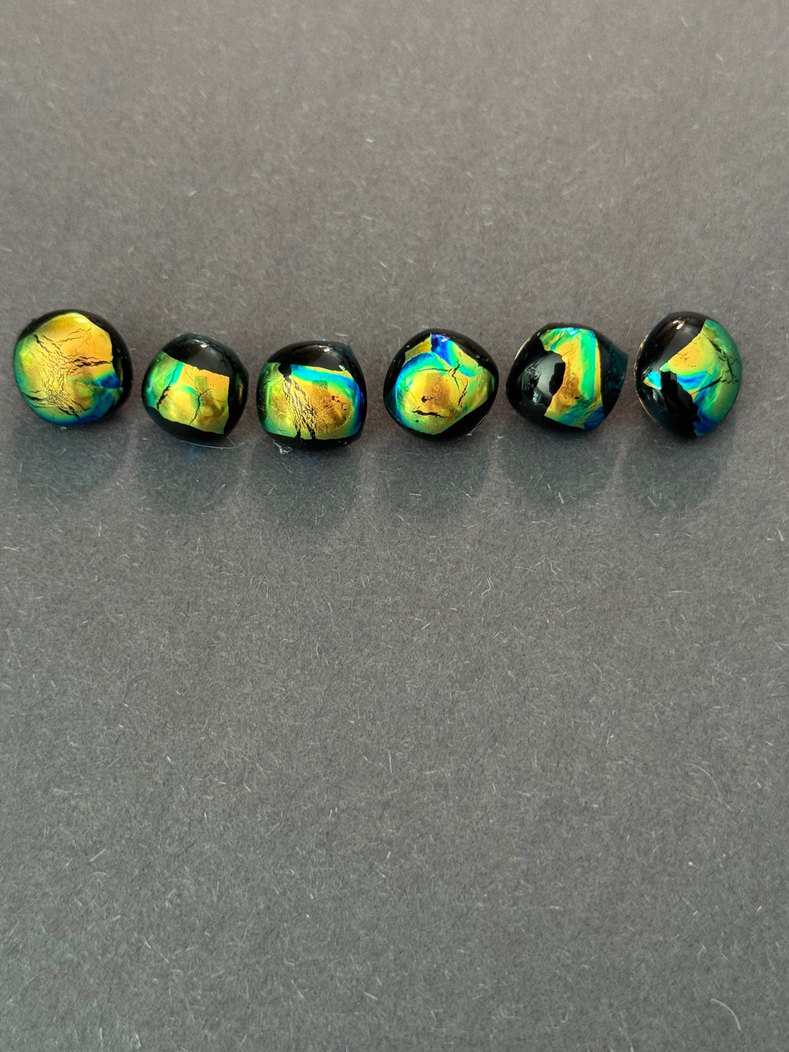 Recycled Fused Glass-Small Button