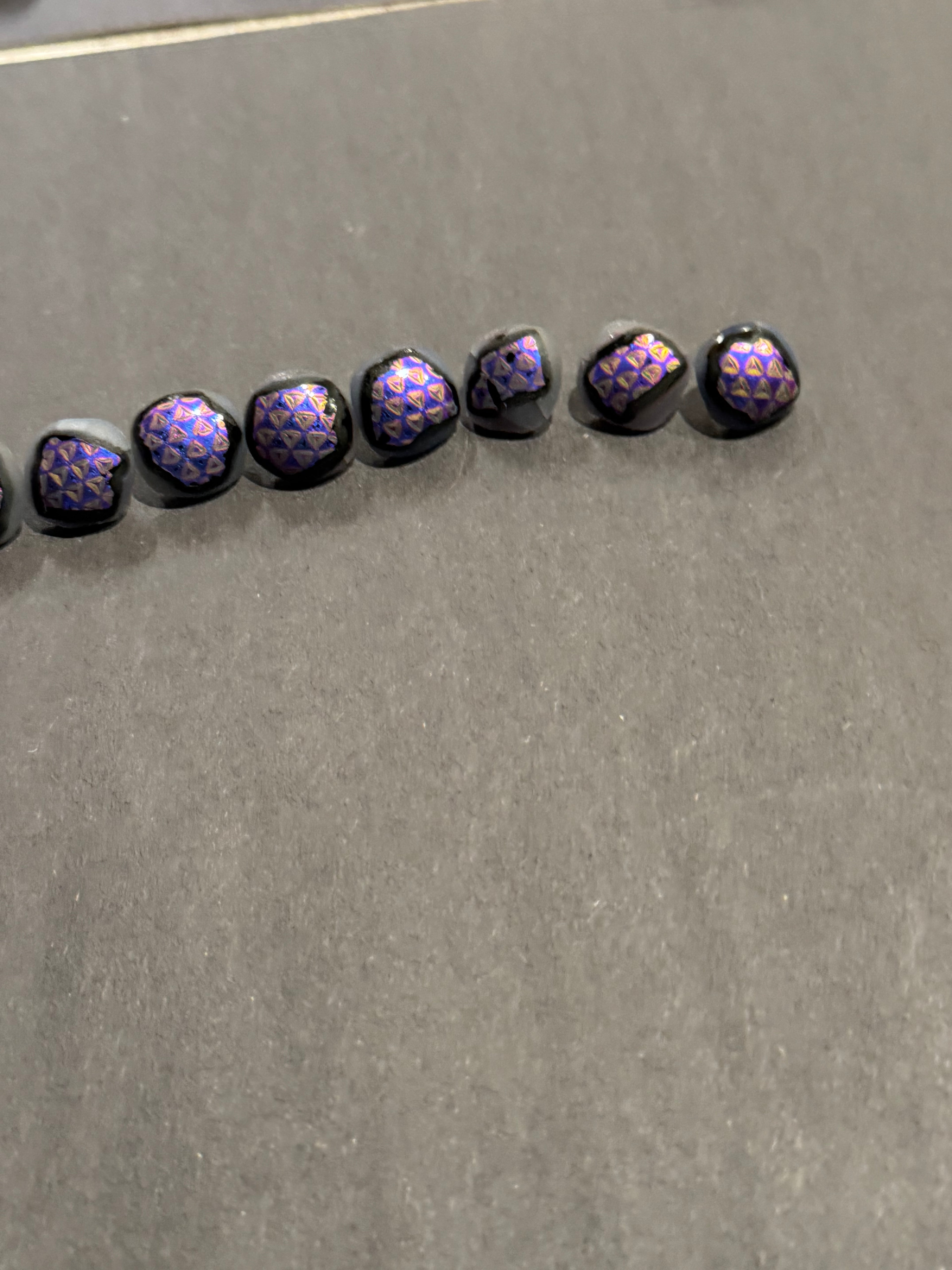 RECYCLED FUSED GLASS-MEDIUM BUTTON