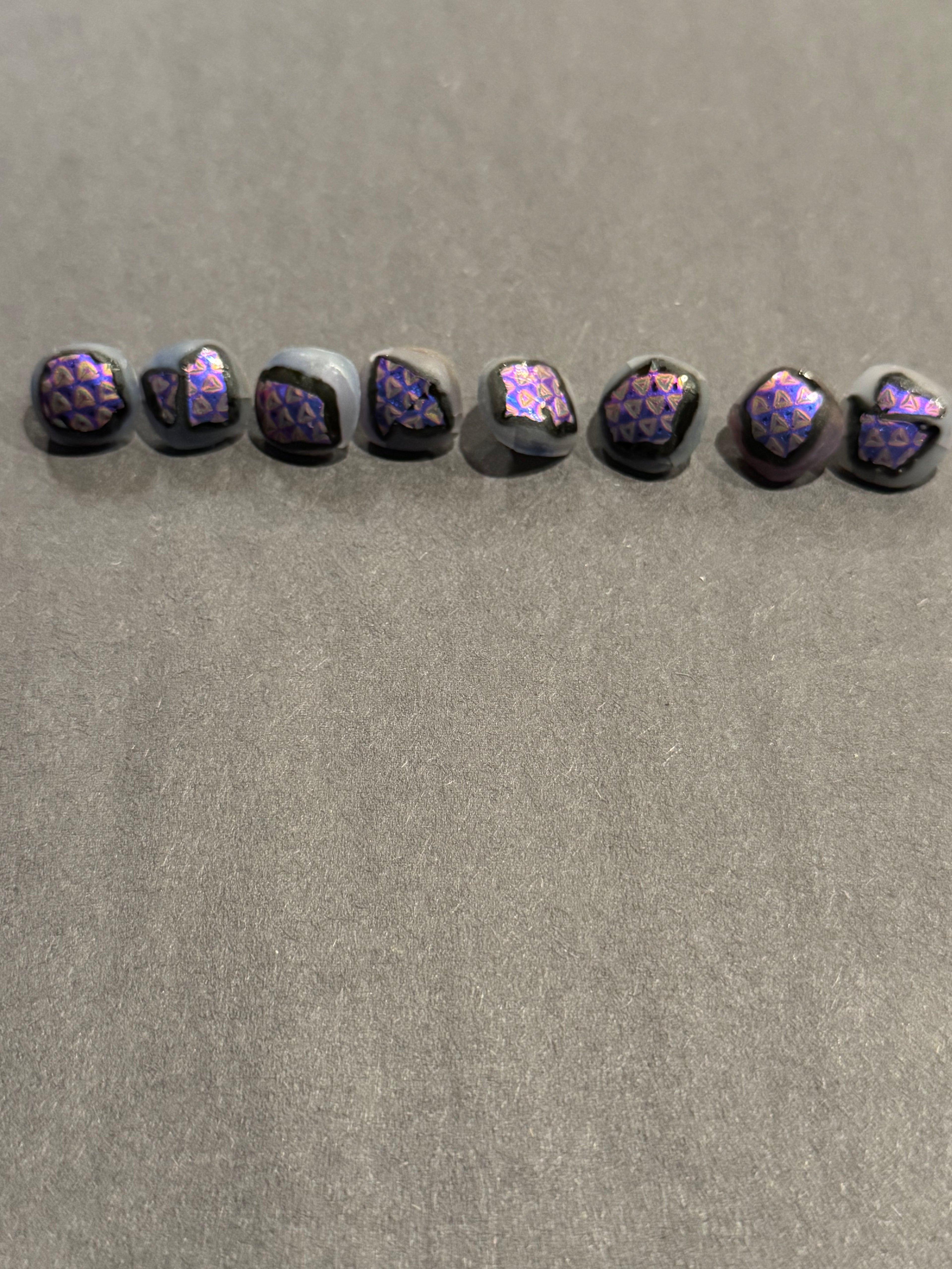 RECYCLED FUSED GLASS-MEDIUM BUTTON
