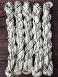 Fingering SW Merino Wool Nylon B&W Barber Pole-Mini
