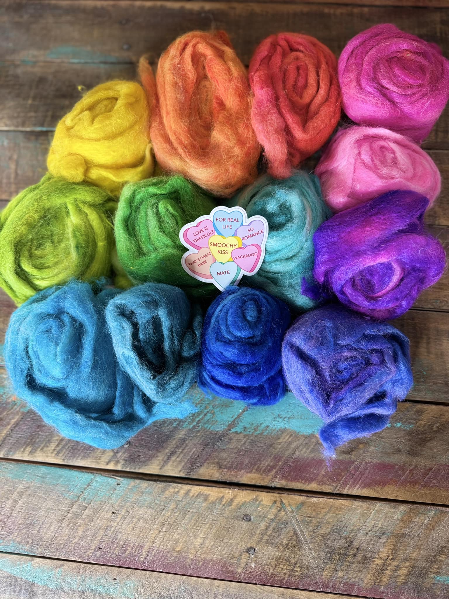 Alpaca Mohair Eri Peace Silk Roving-Smoochy Kiss